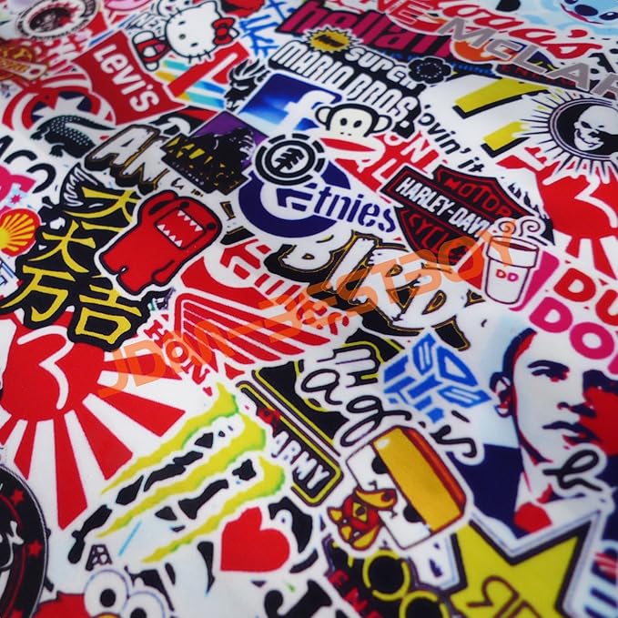 Free Tool Kit EZAUTOWRAP ES Bomber Hellaflush Anime Cartoon Car Vinyl Wrap Sticker Decal Air Release - 12"X60" (1FT X 5FT)
