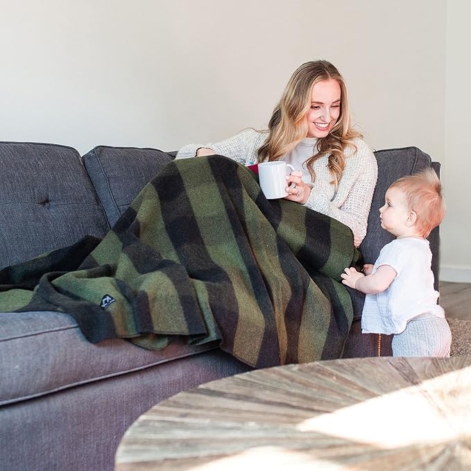 Arcturus Military Wool Blanket - Warm, Thick, Washable - Great for Outdoors, Camping, Stadium Blanket, Picnics, Travel - Car & Bushcraft Survival Kits
