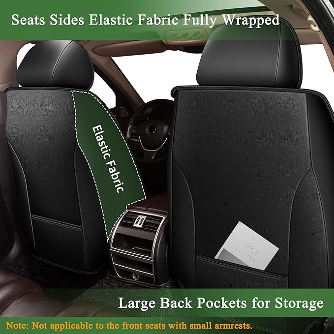 Bling Diamond Embroidered Seat Covers Fit for Mazda CX-5 2013-2025 2026, Full Set 5 Seats, Sparkle Rhinestone Breathable Perforated Faux Leather Car Seat Covers for Women (Black)